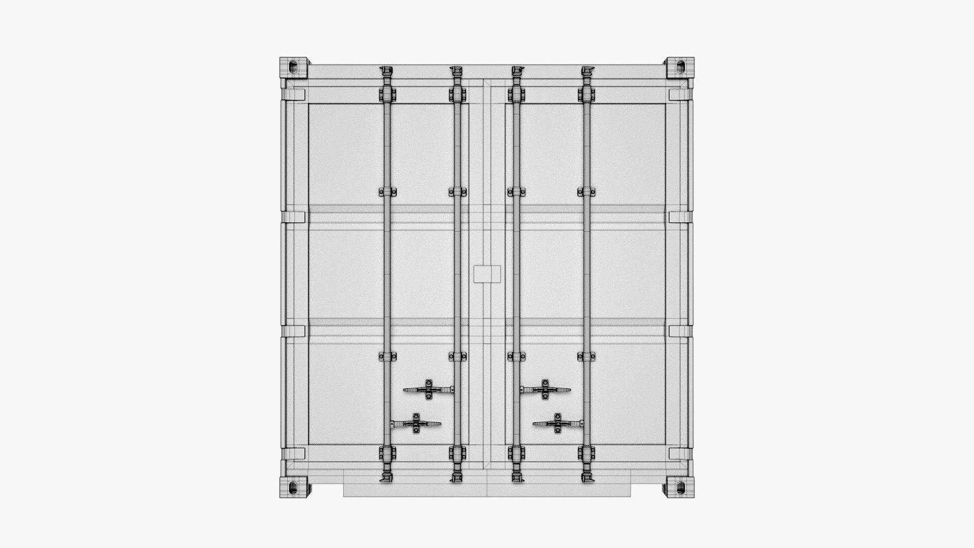 40 ft Dry Van Shipping Container 3D model_13