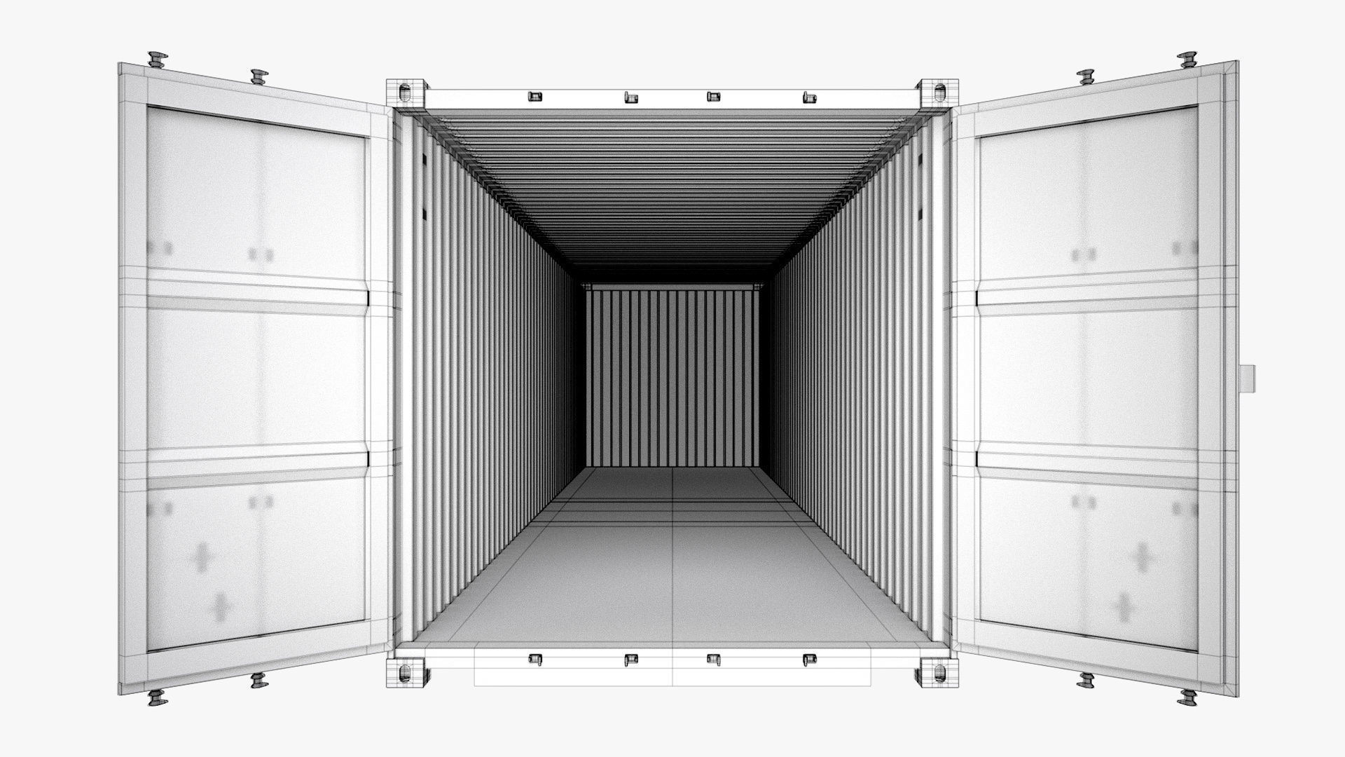 40 ft Dry Van Shipping Container 3D model_14