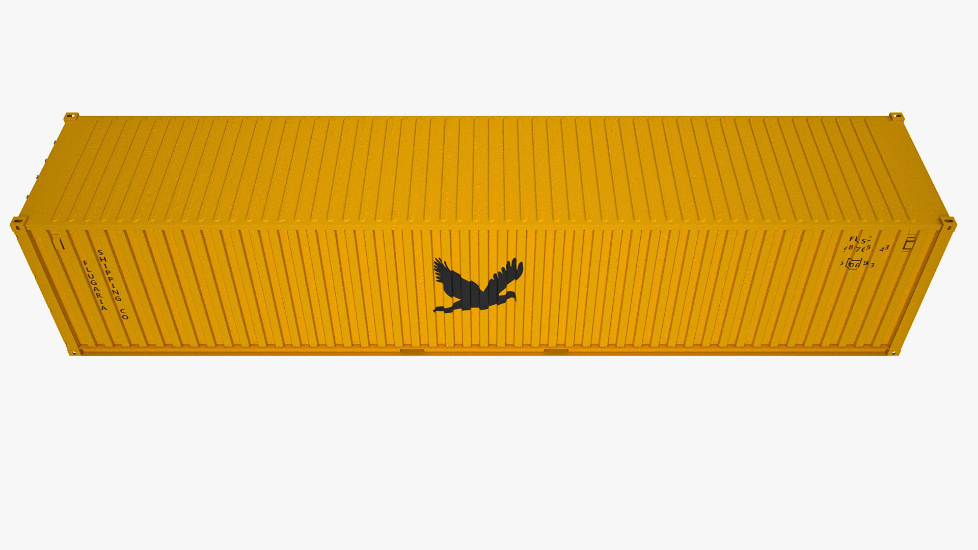 40 ft Dry Van Shipping Container 3D model_3