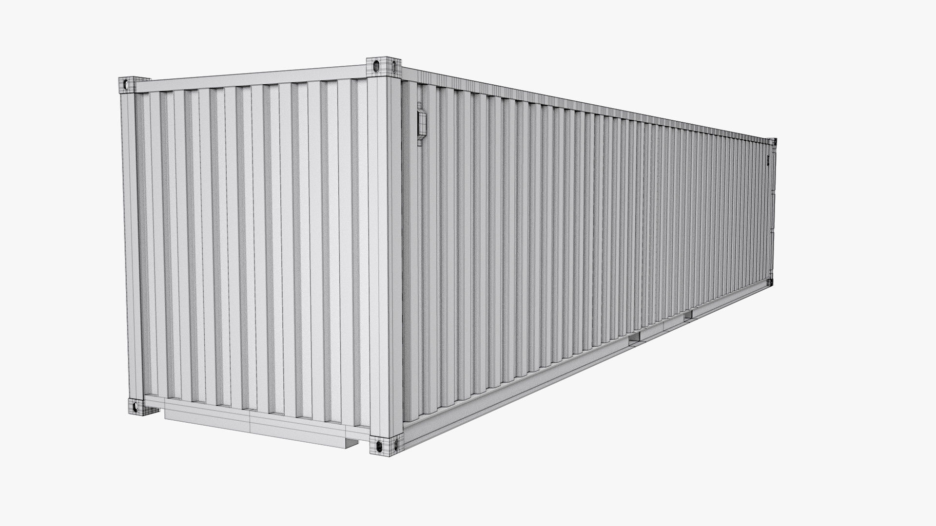 40 ft Dry Van Shipping Container 3D model_12