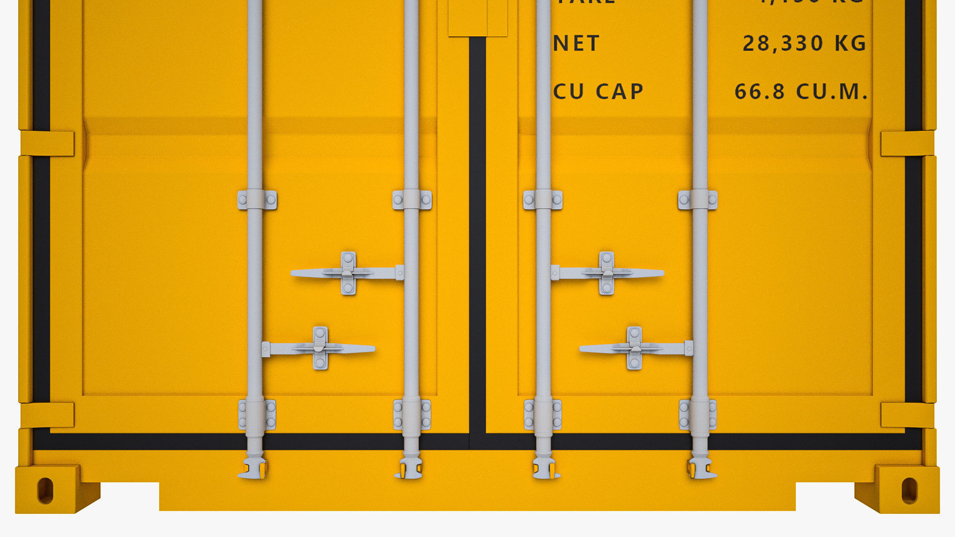 40 ft Dry Van Shipping Container 3D model_6