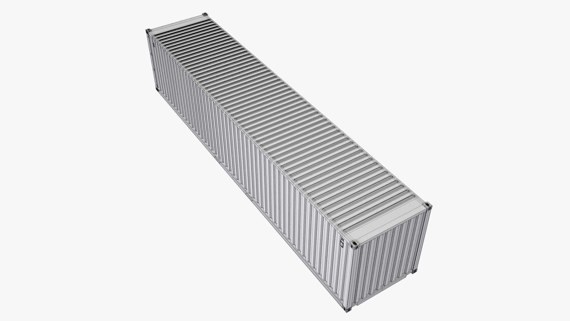 40 ft Dry Van Shipping Container 3D model_11
