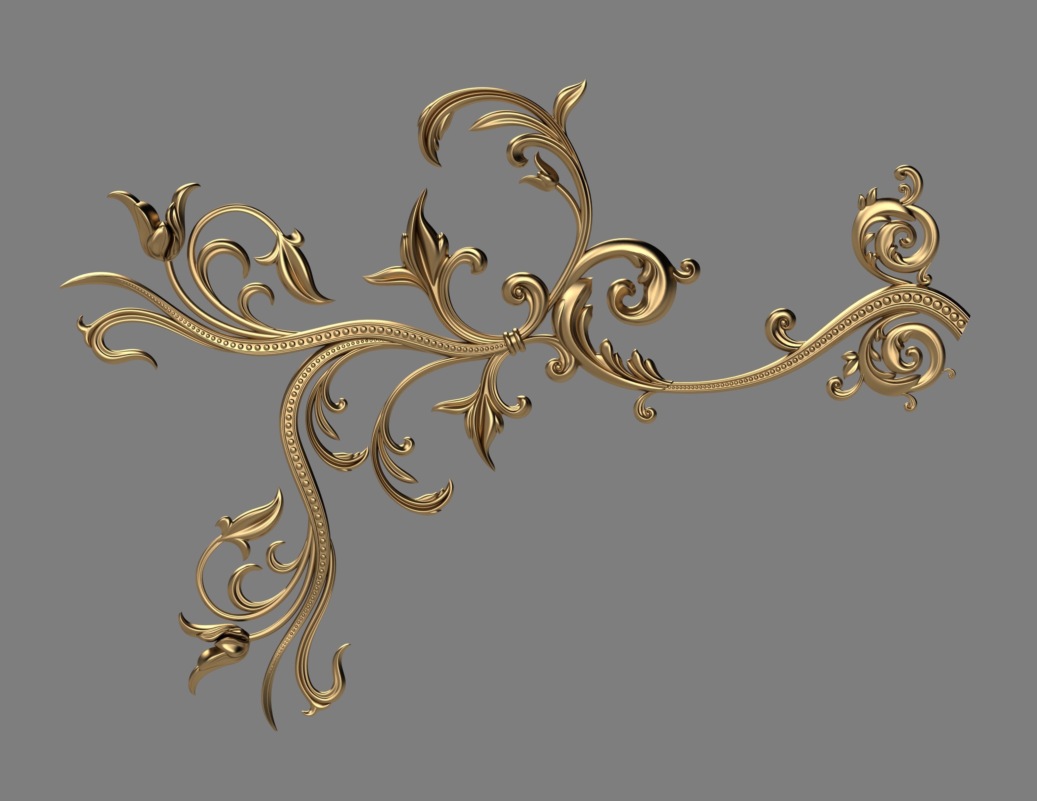 Chandelier horn 3D print model 3D model_1