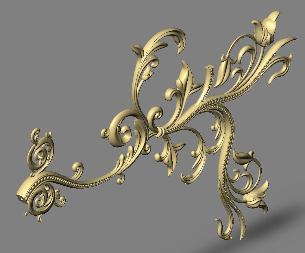 Chandelier horn 3D print model 3D model_6