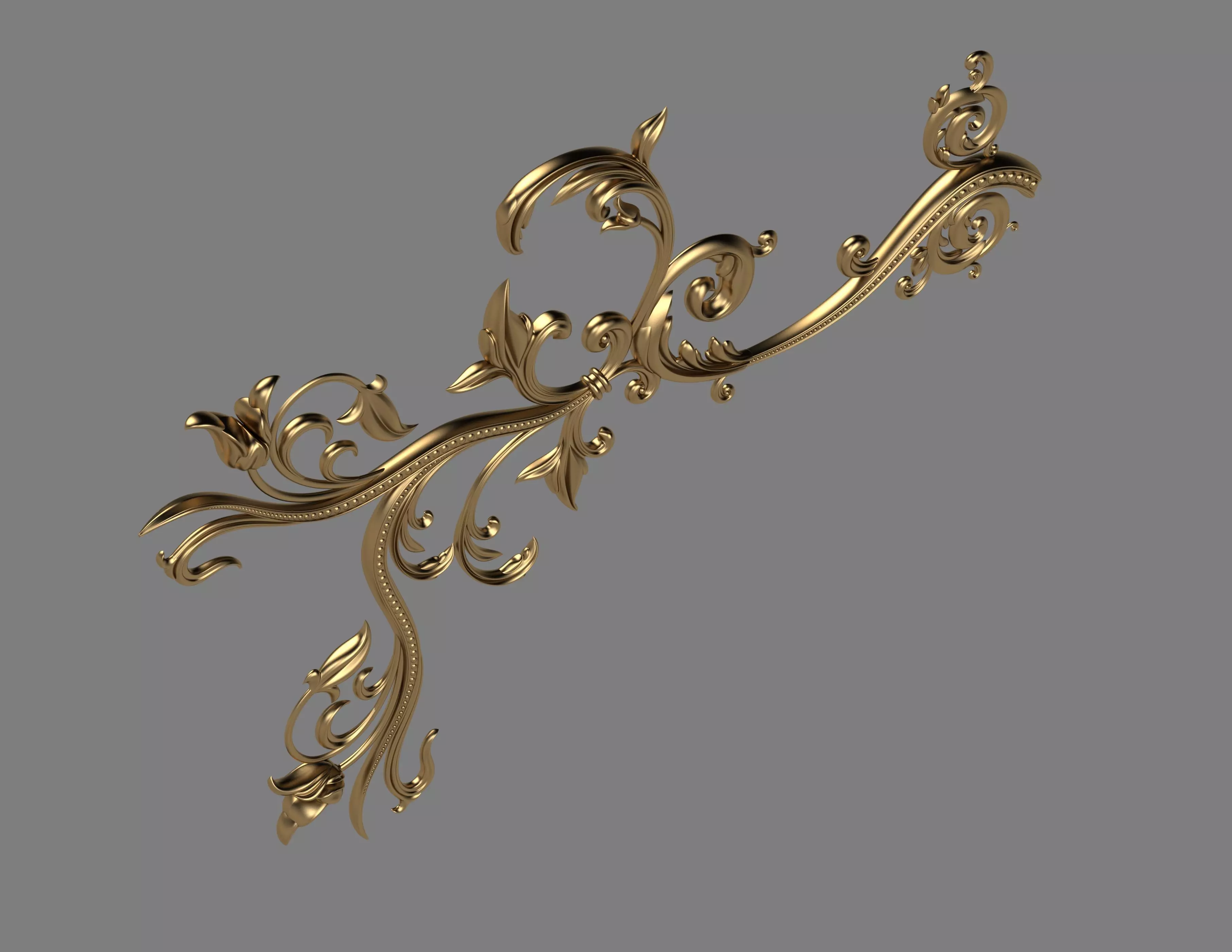 Chandelier horn 3D print model 3D model_0