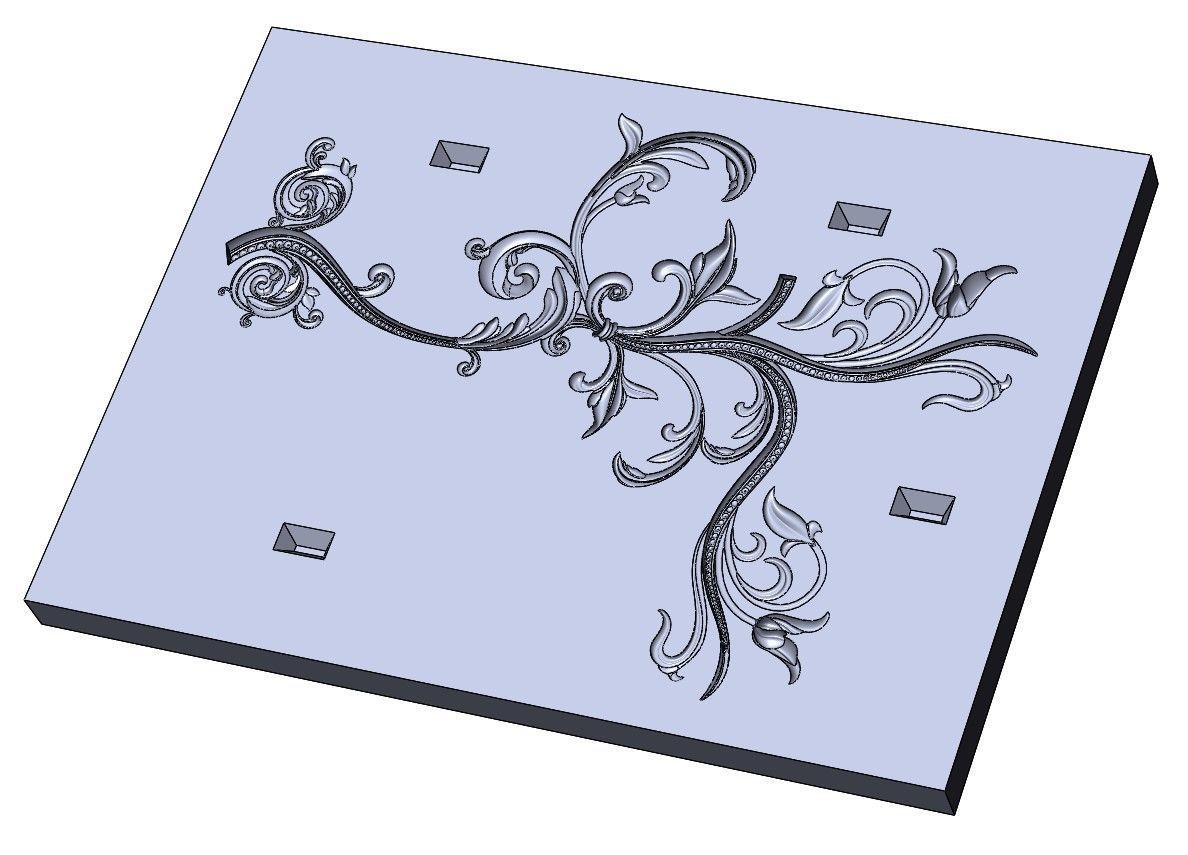 Chandelier horn 3D print model 3D model_3