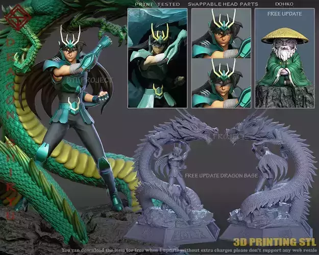 Dragon Shiryu 3D print model