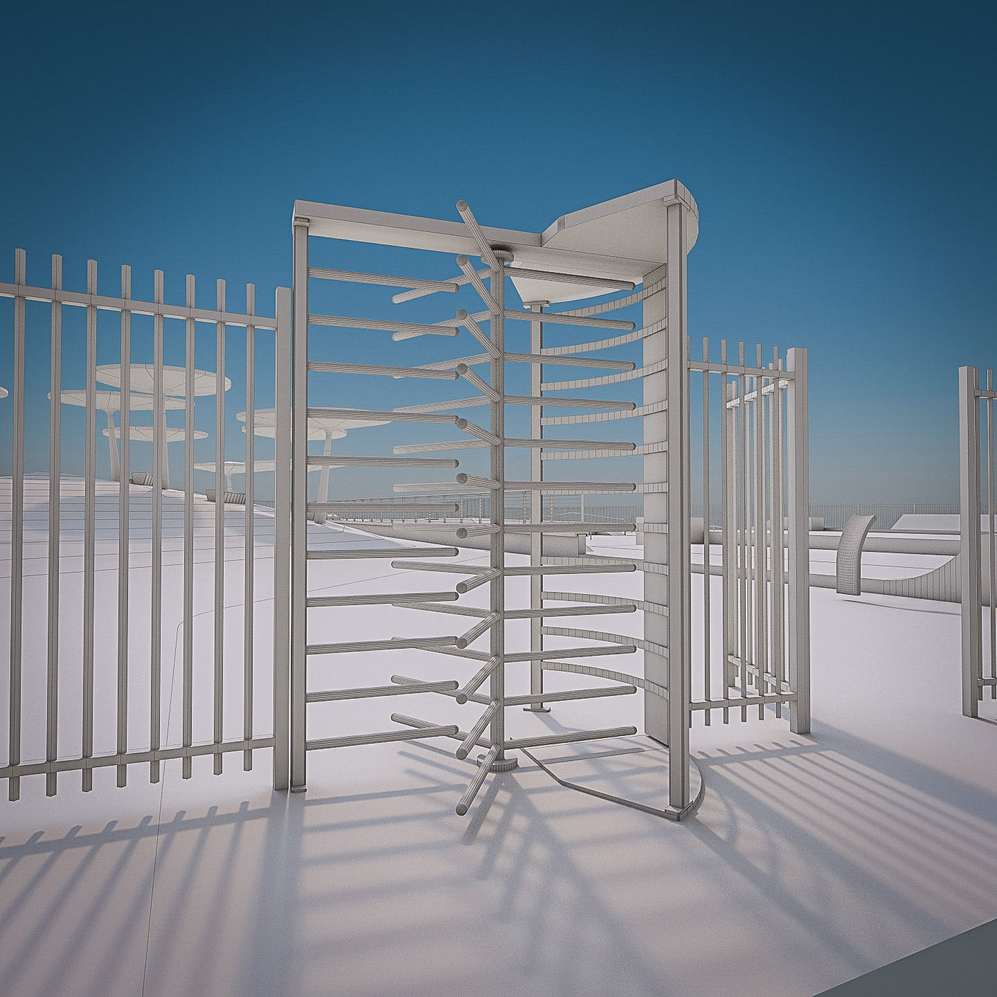 Skate park Low-poly 3D model_7