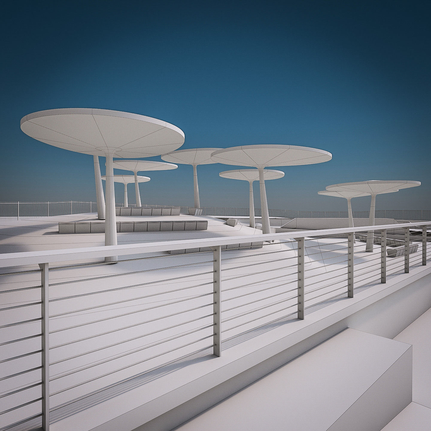 Skate park Low-poly 3D model_1