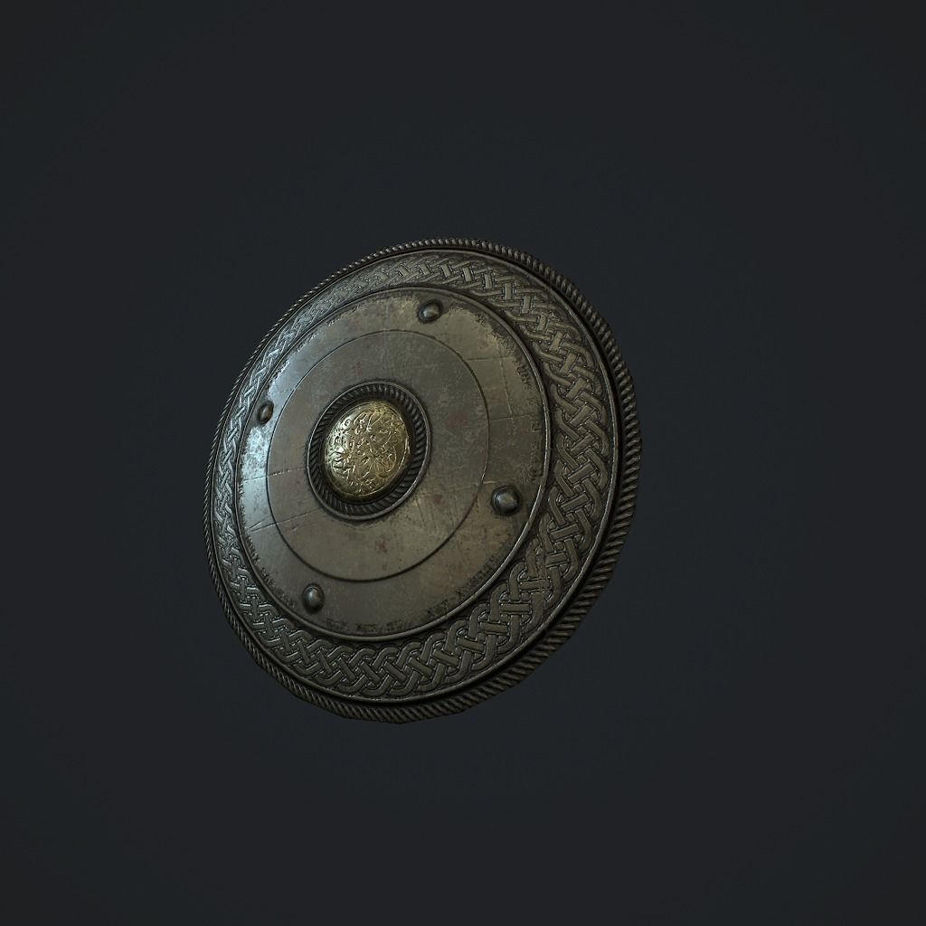 Shield V1 pbr Low-poly 3D model_1