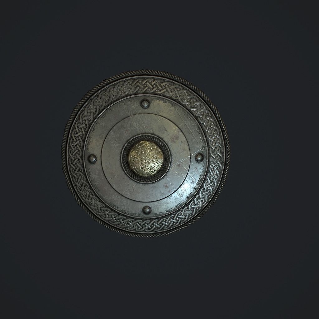 Shield V1 pbr Low-poly 3D model_0
