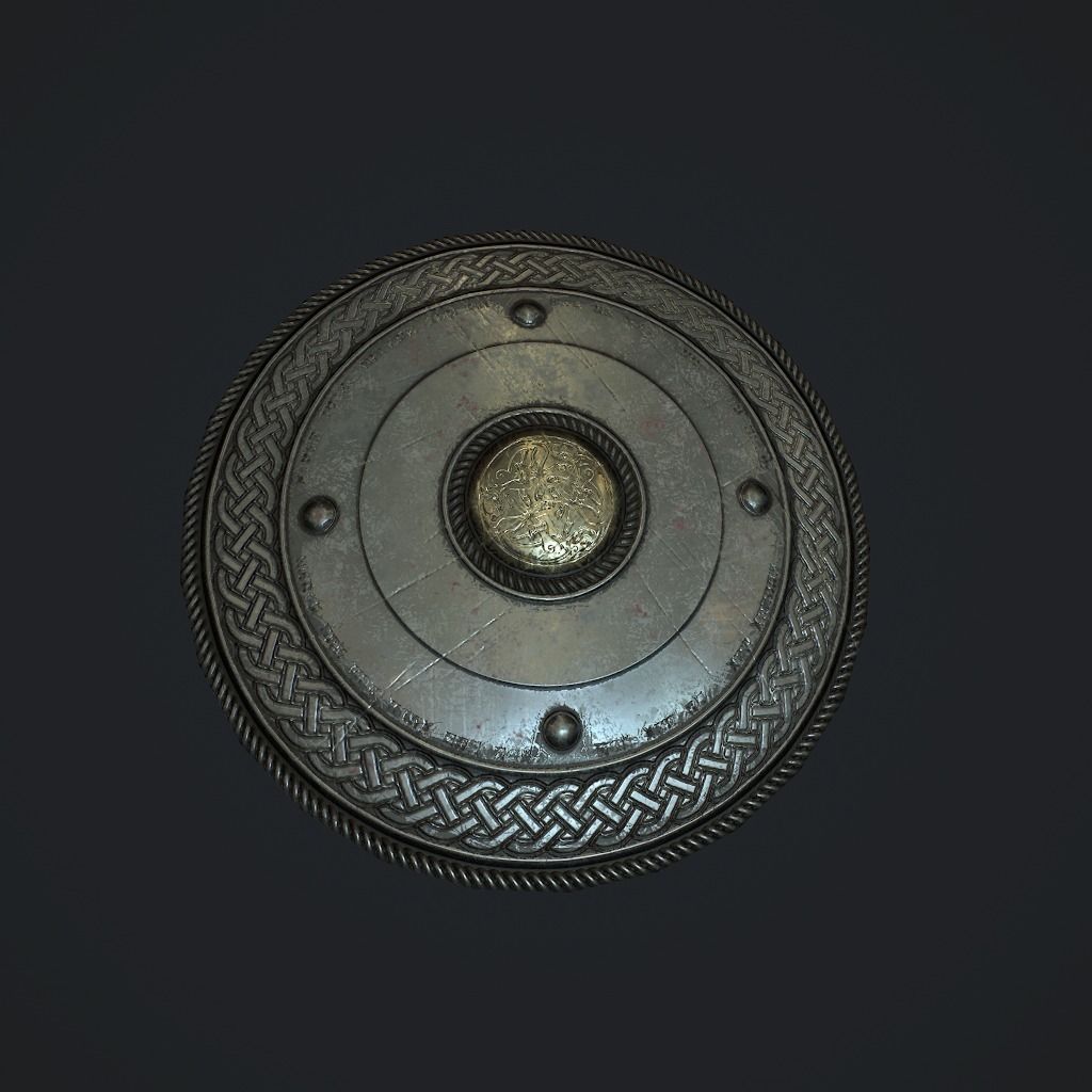 Shield V1 pbr Low-poly 3D model_2