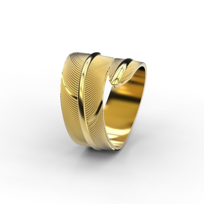 Feather ring  3D print model_1