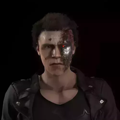 Terminator man holding gun