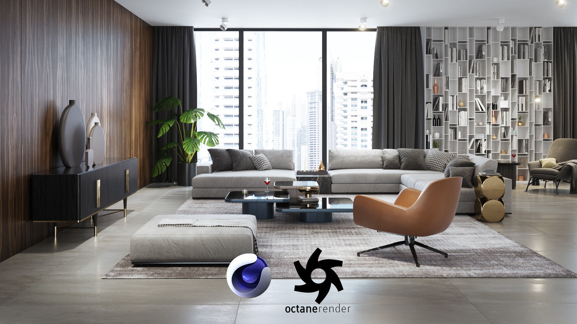 Apartment Scene for Cinema 4D and Octane Render