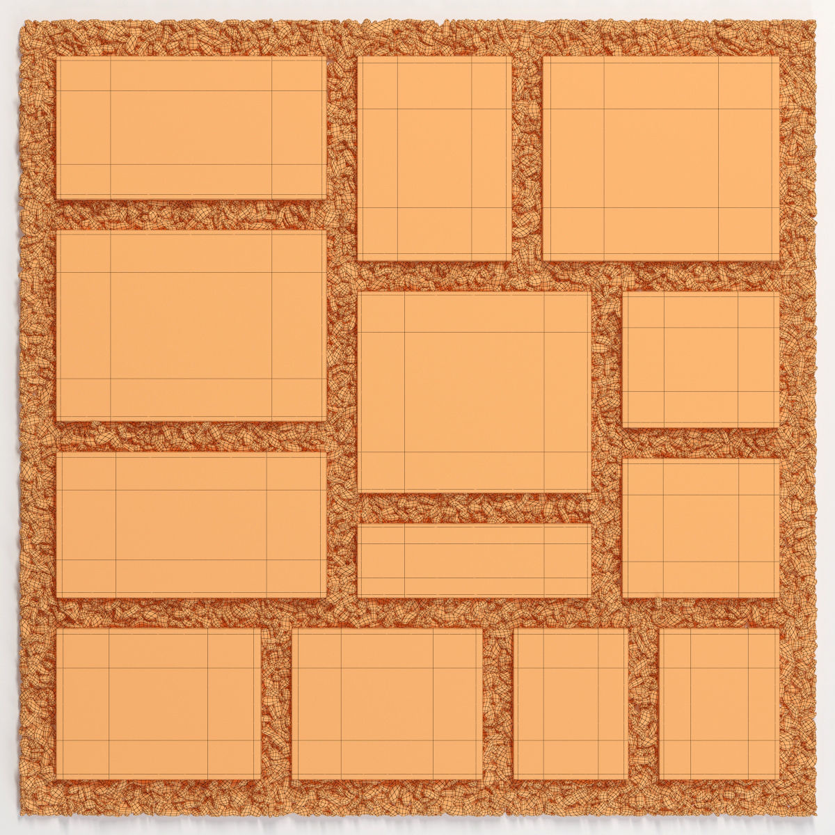 Tile square pebble n8 low 3D model_12