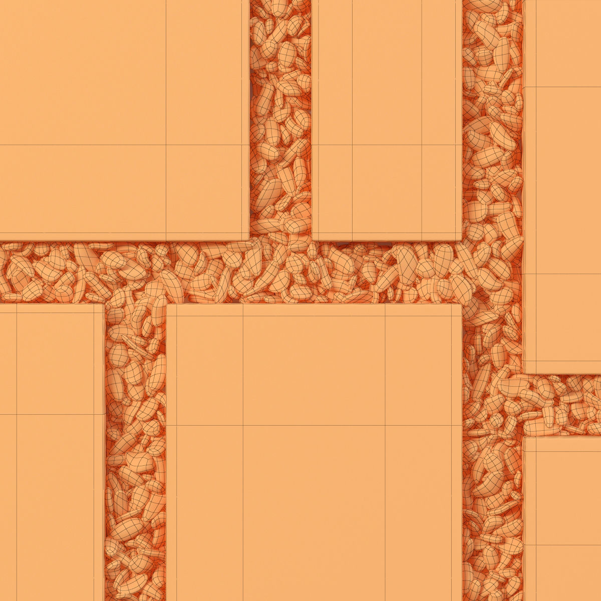 Tile square pebble n8 low 3D model_19