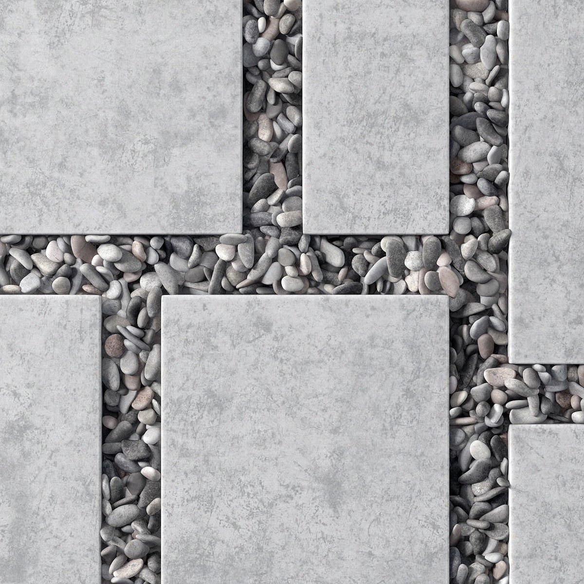 Tile square pebble n8 low 3D model_10
