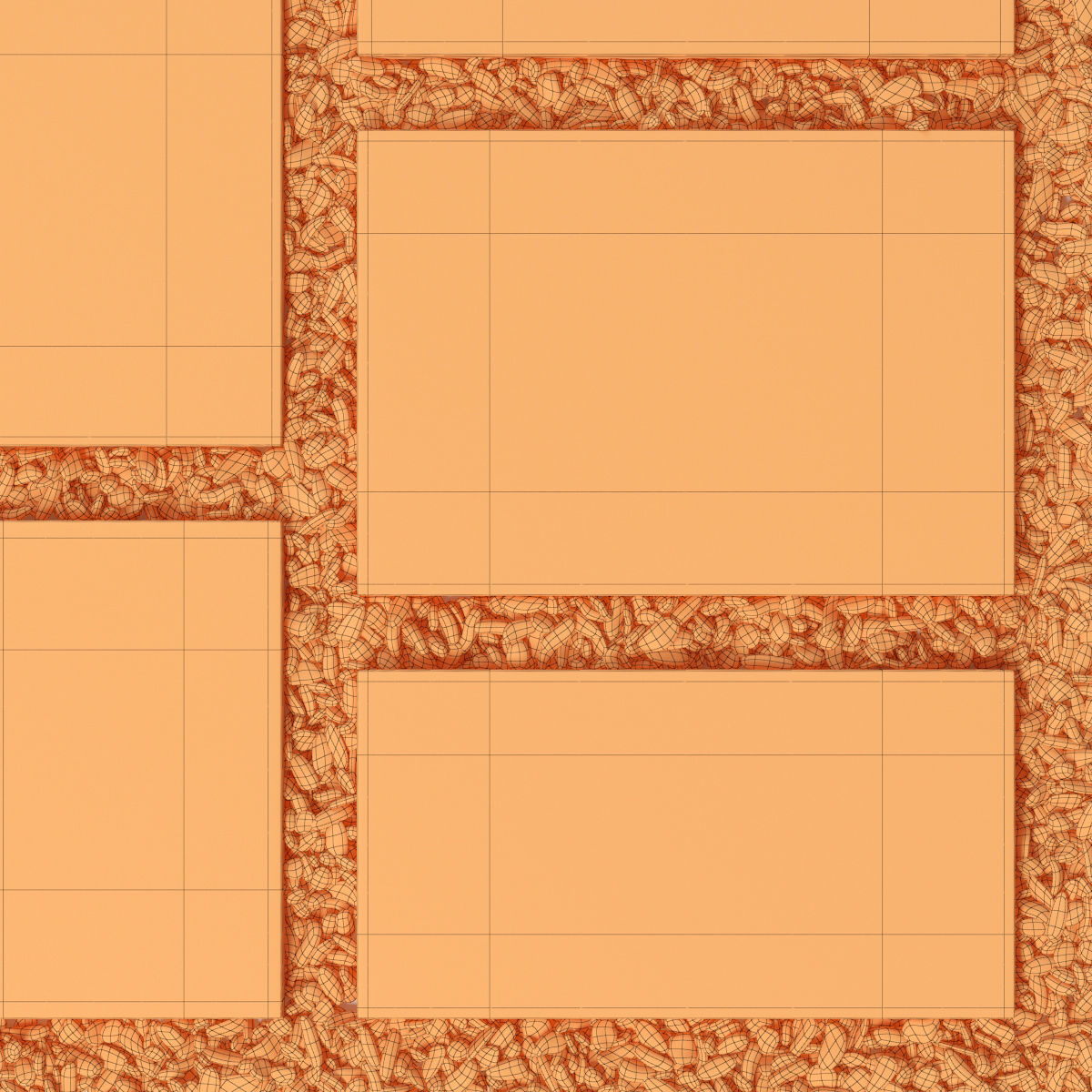 Tile square pebble n8 low 3D model_20