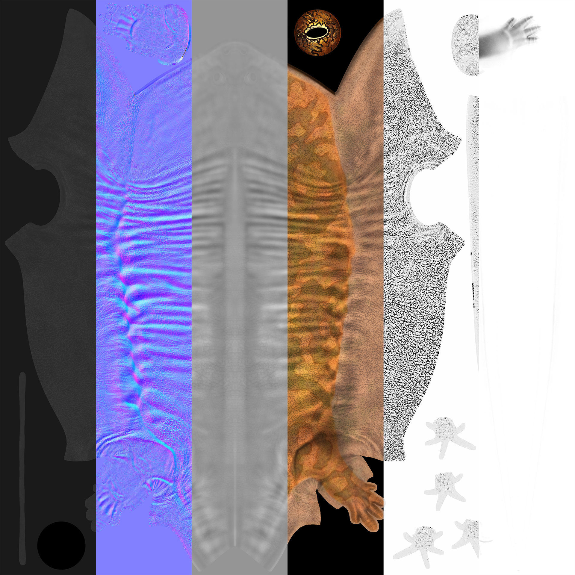 Extinct animals pack version 8 Low-poly 3D model_77