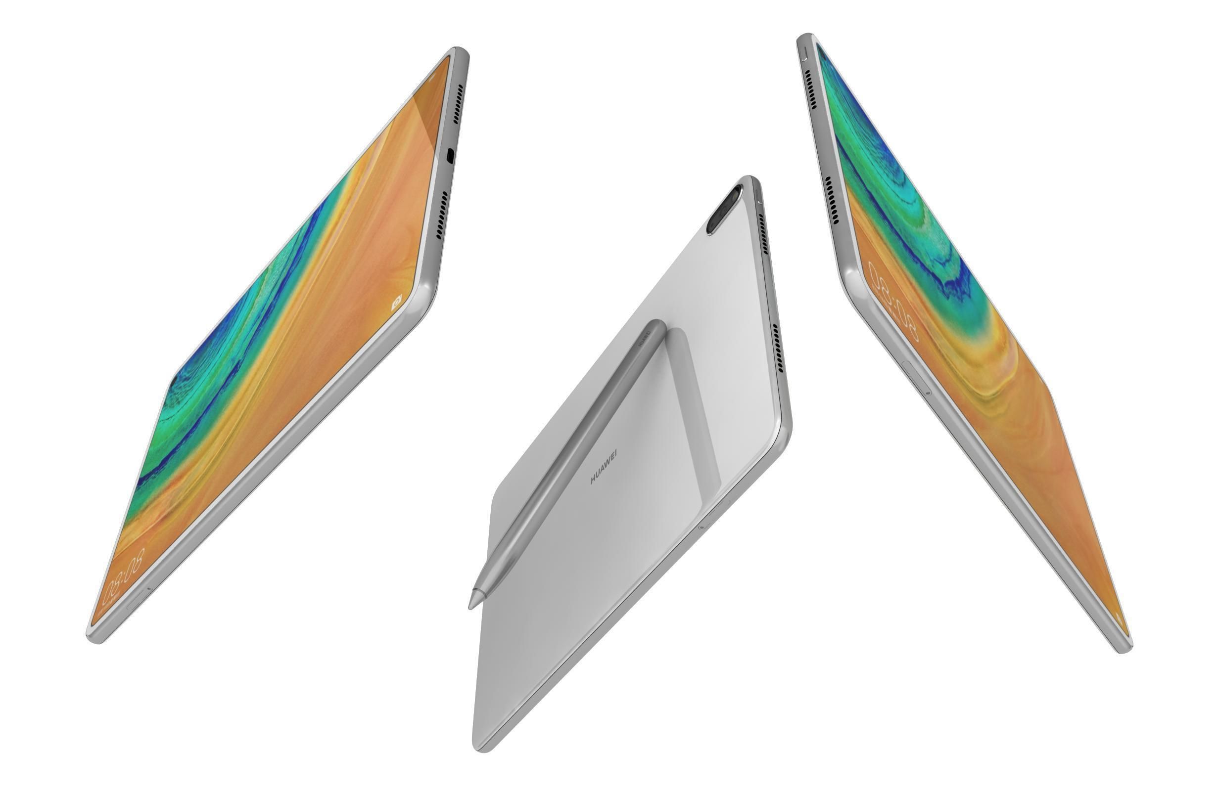 Huawei Matepad Pro 5G White 3D model_1