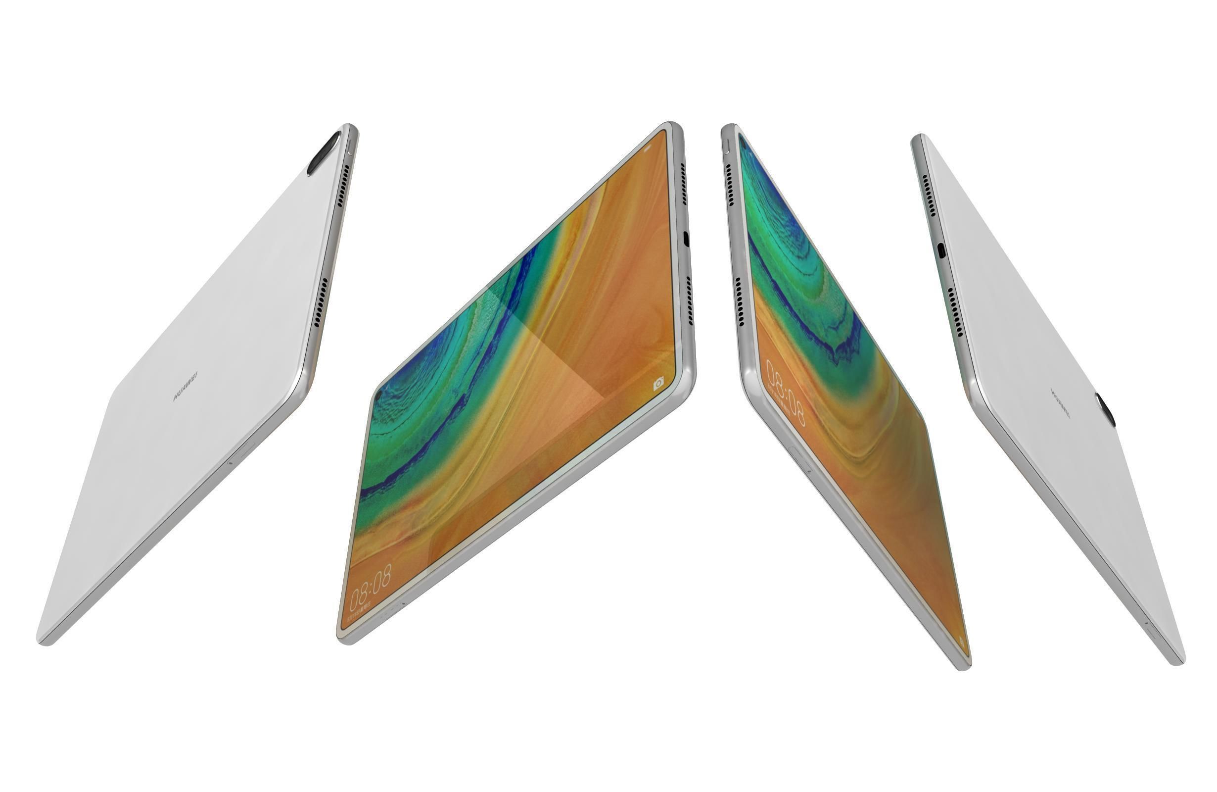 Huawei Matepad Pro 5G White 3D model_2