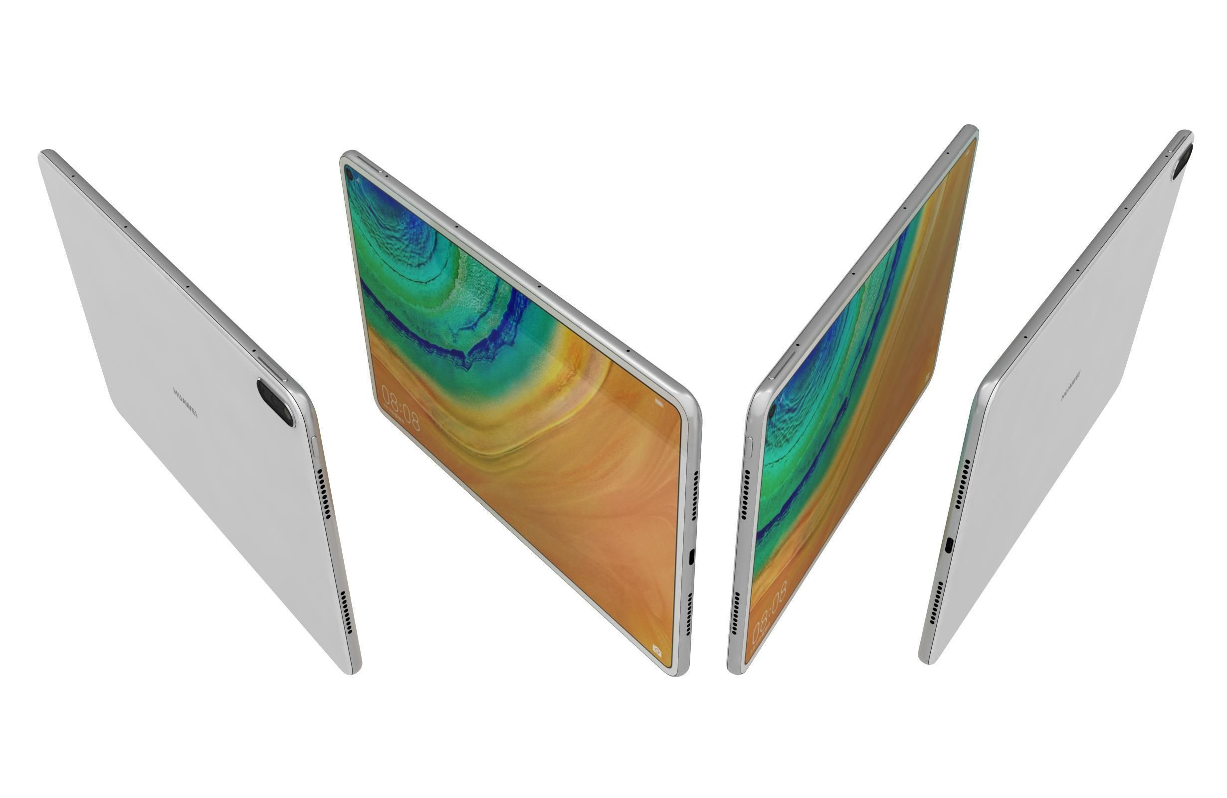 Huawei Matepad Pro 5G White 3D model_4