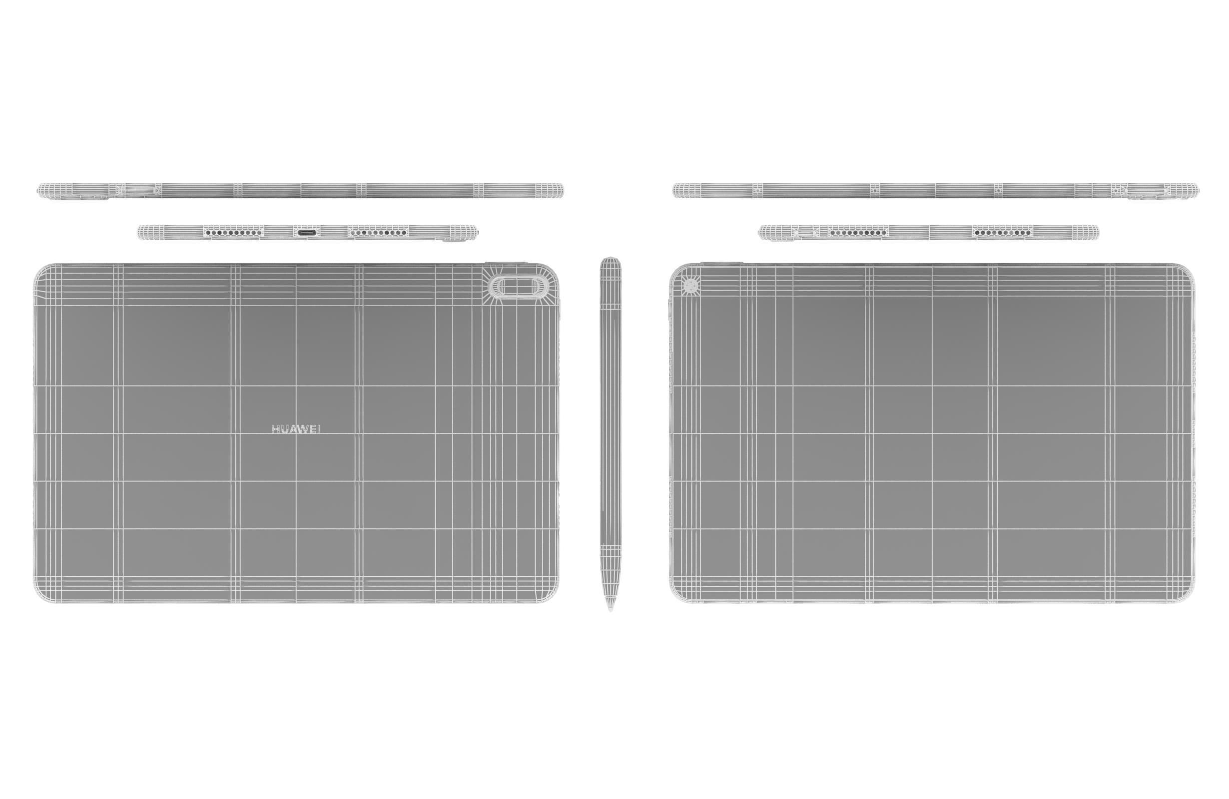 Huawei Matepad Pro 5G White 3D model_14