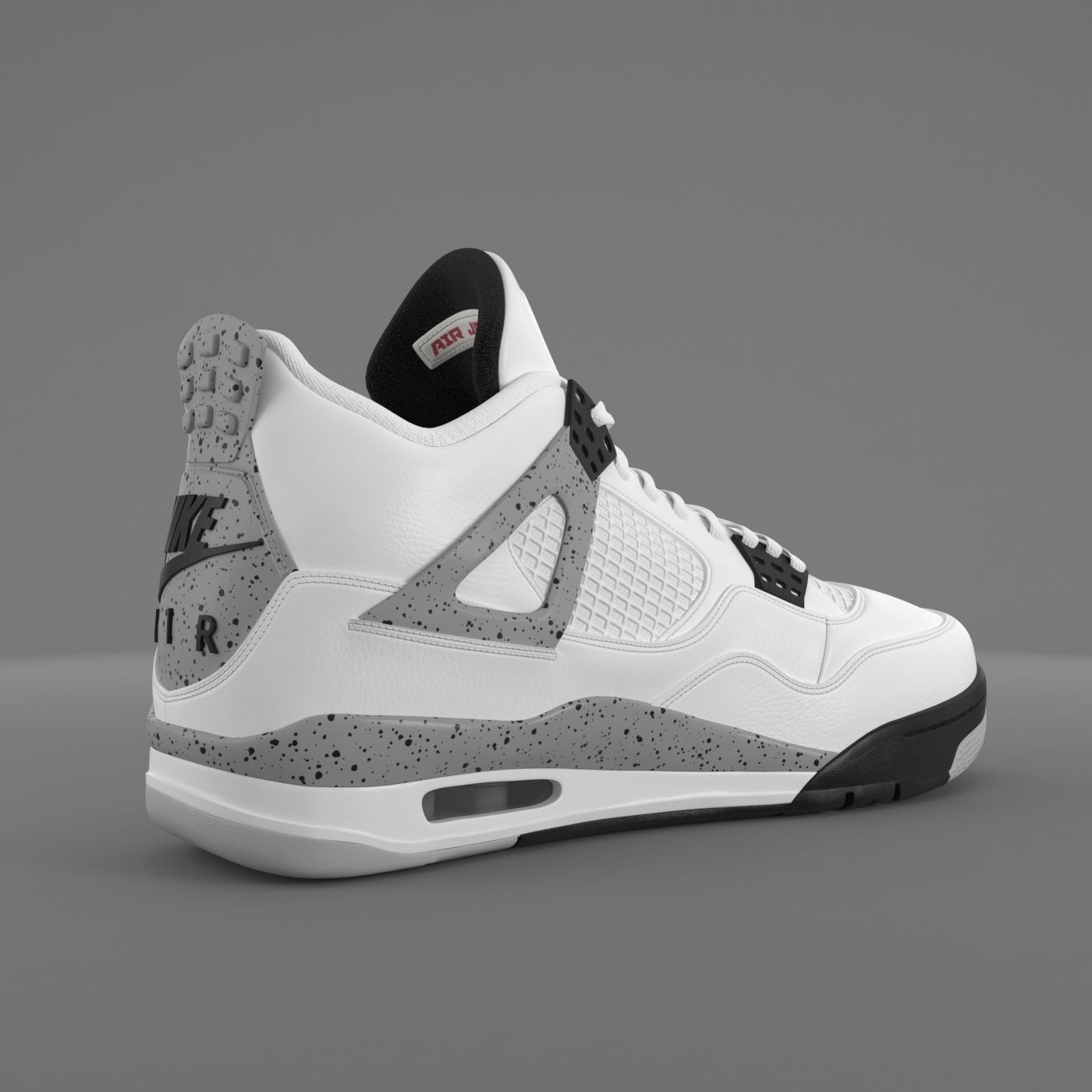 Air Jordan 4 Retro Cement PBR Low-poly 3D model_7