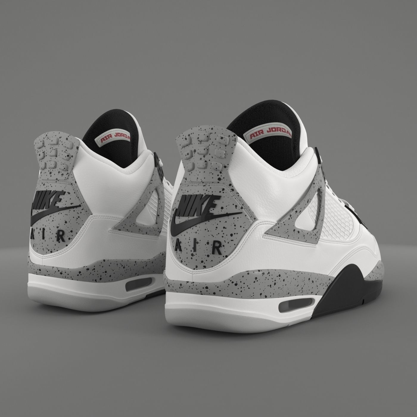 Air Jordan 4 Retro Cement PBR Low-poly 3D model_3