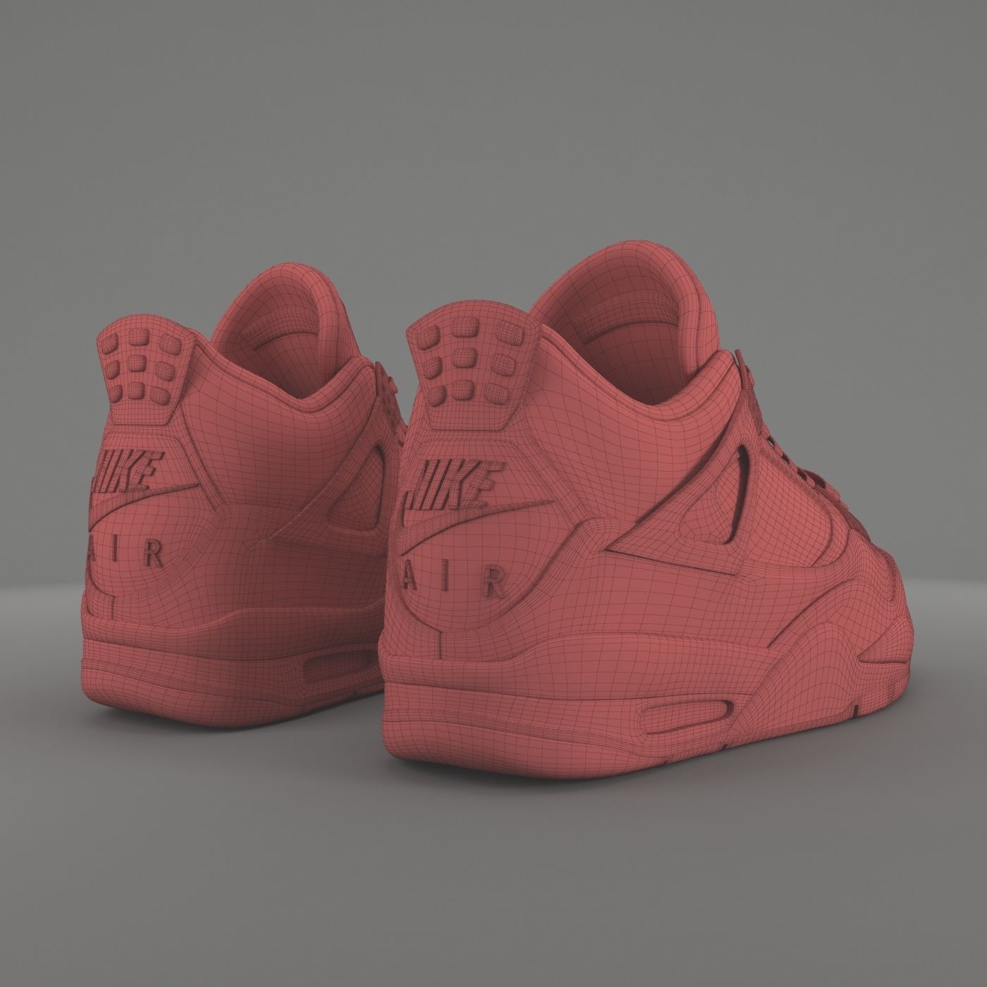 Air Jordan 4 Retro Cement PBR Low-poly 3D model_10