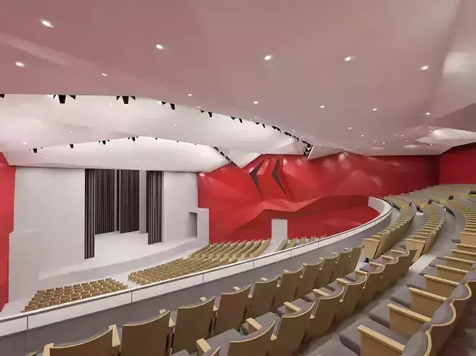 Concert Hall Interior 01 Low-poly 3D model