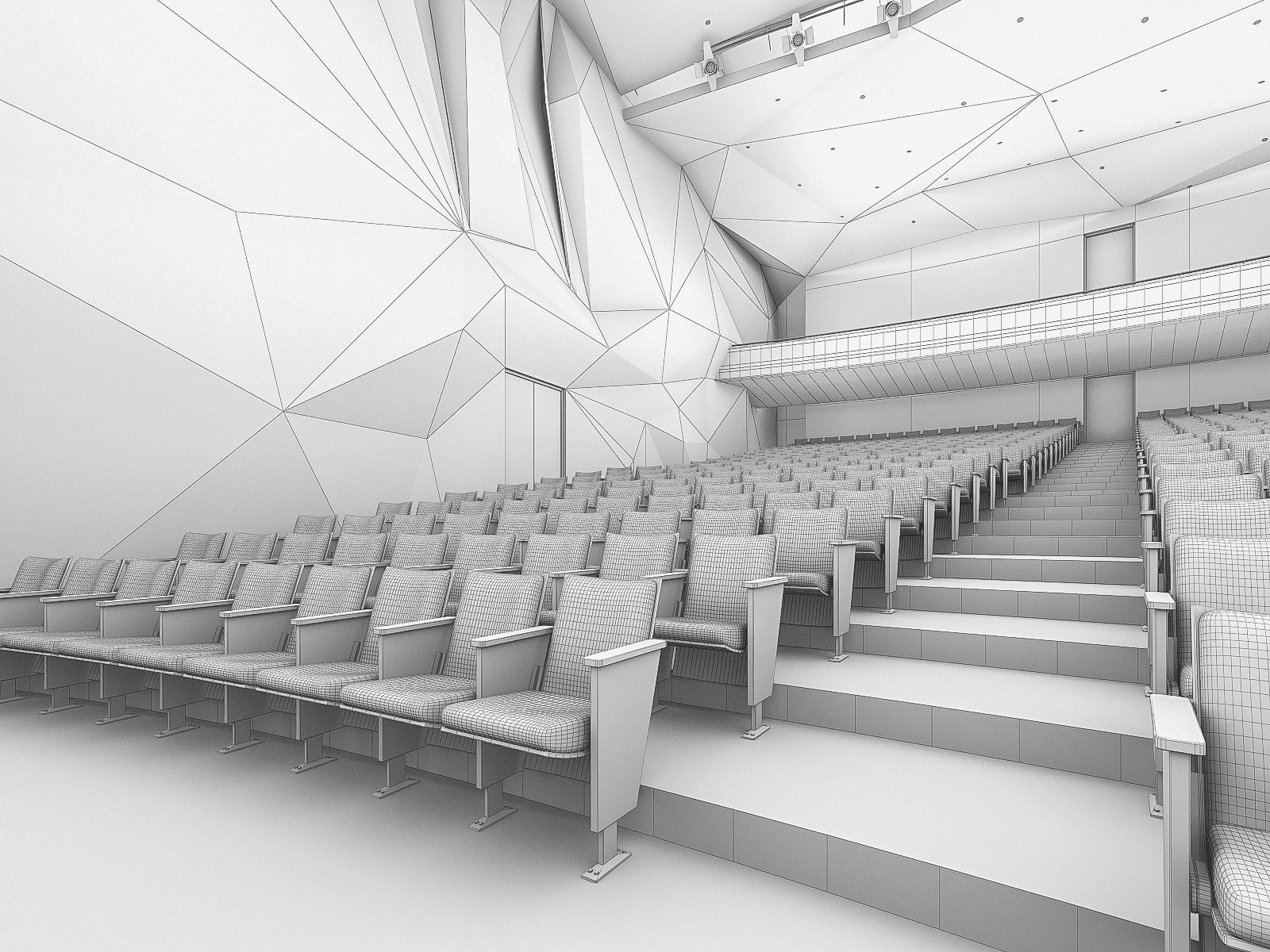 Concert Hall Interior 01 Low-poly 3D model_10