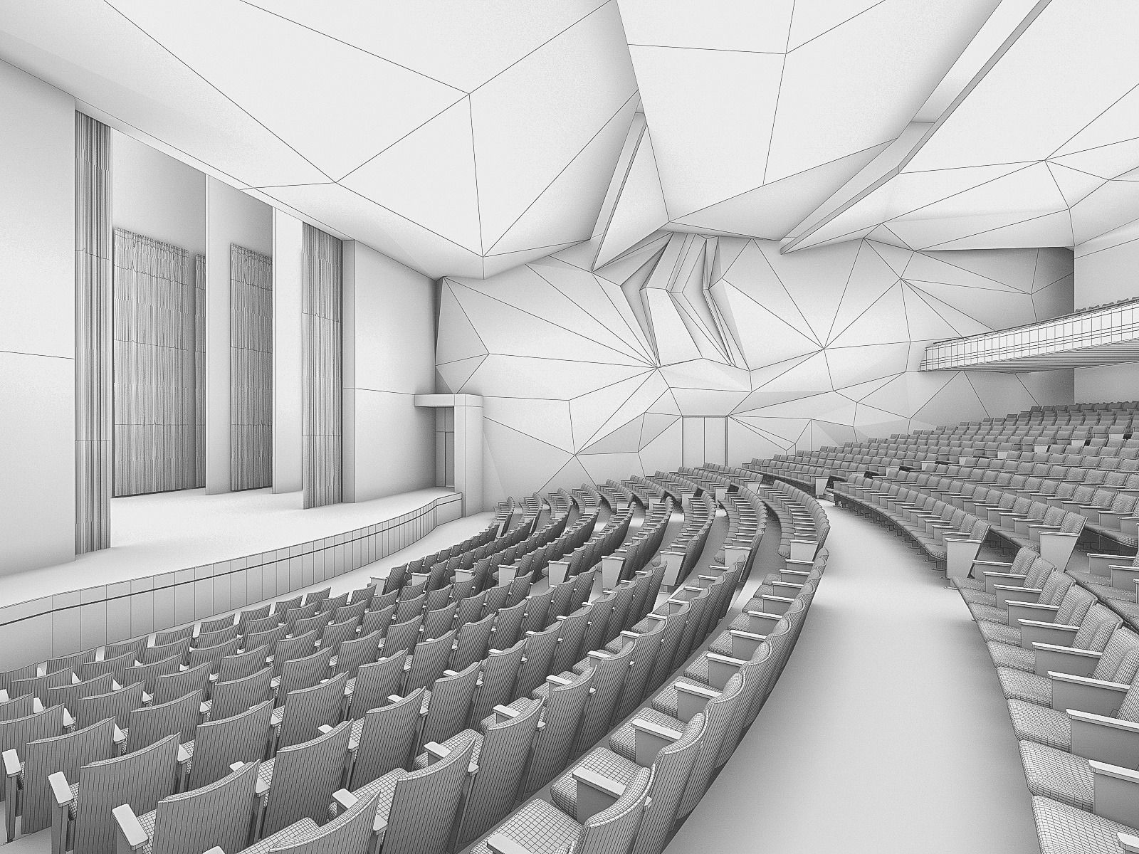 Concert Hall Interior 01 Low-poly 3D model_14