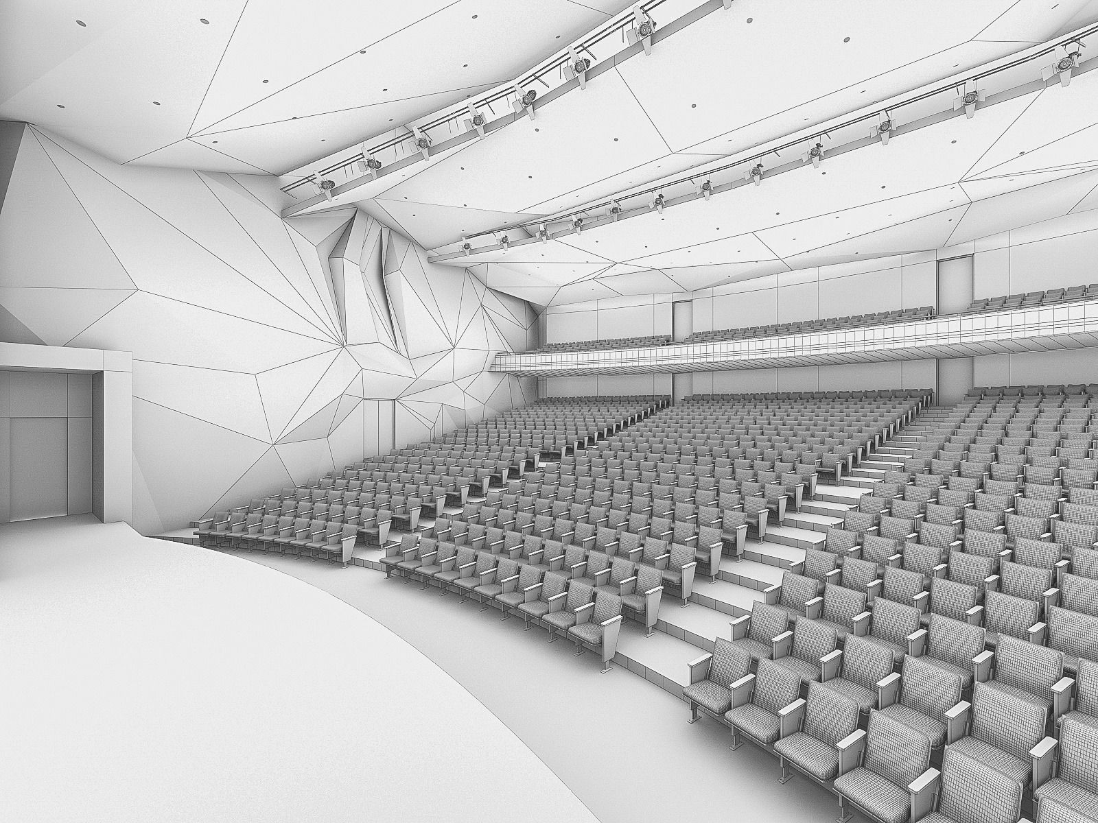 Concert Hall Interior 01 Low-poly 3D model_16