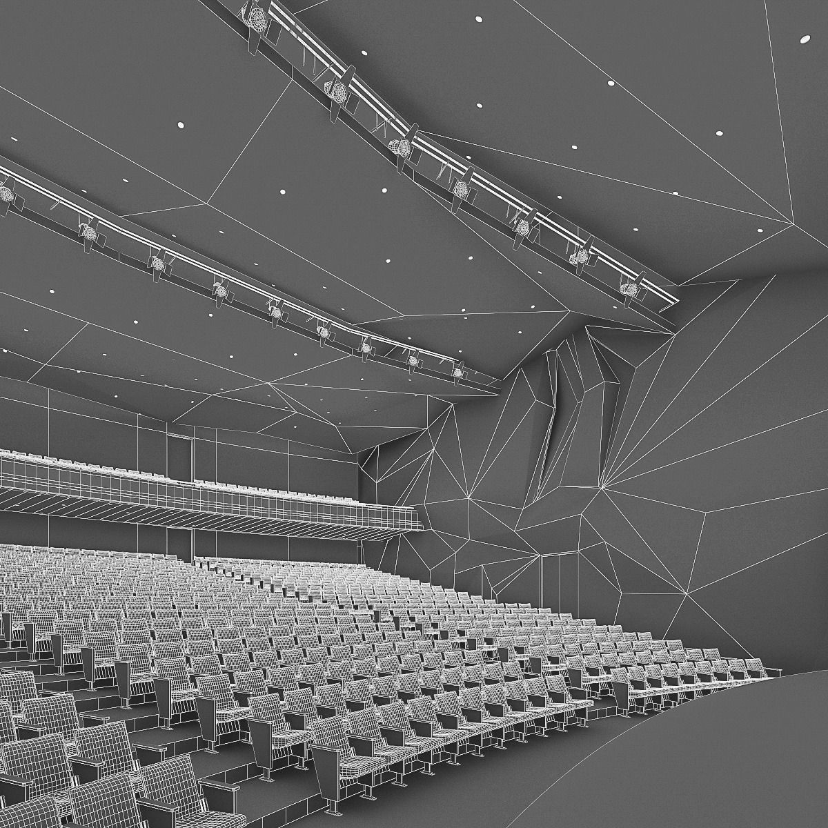 Concert Hall Interior 01 Low-poly 3D model_4