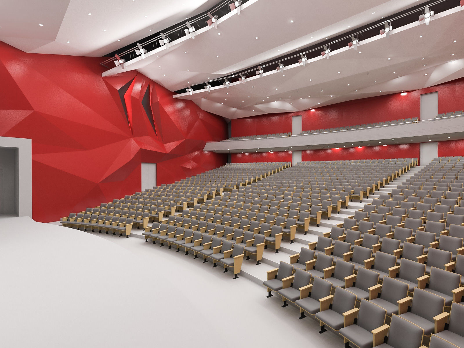 Concert Hall Interior 01 Low-poly 3D model_1