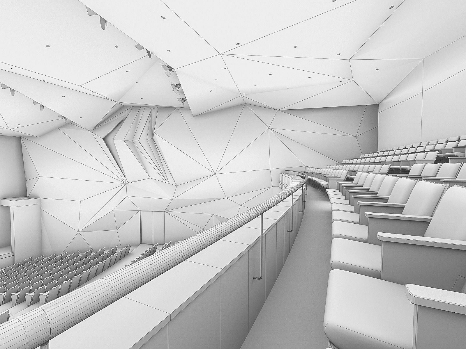 Concert Hall Interior 01 Low-poly 3D model_9