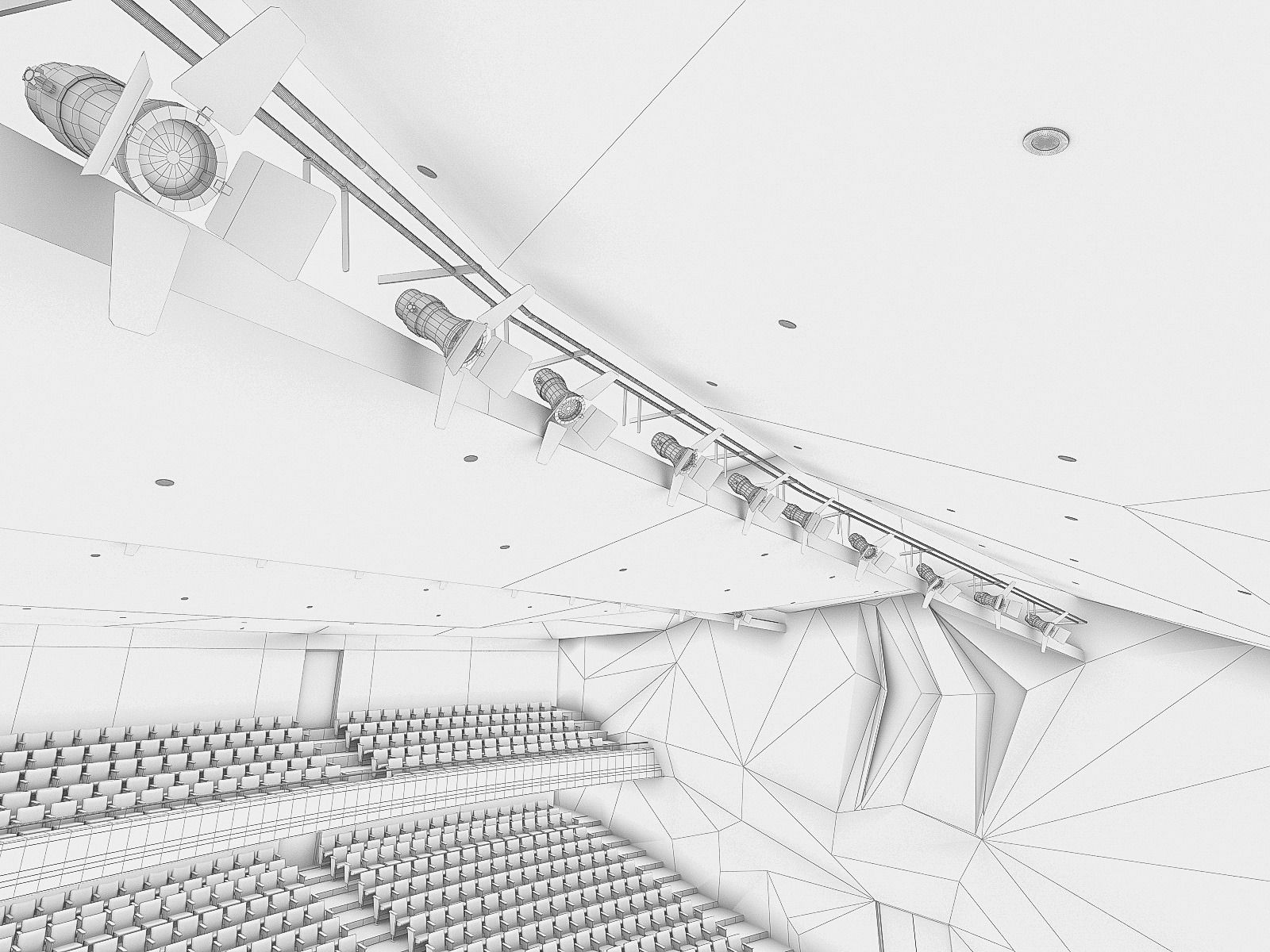 Concert Hall Interior 01 Low-poly 3D model_6