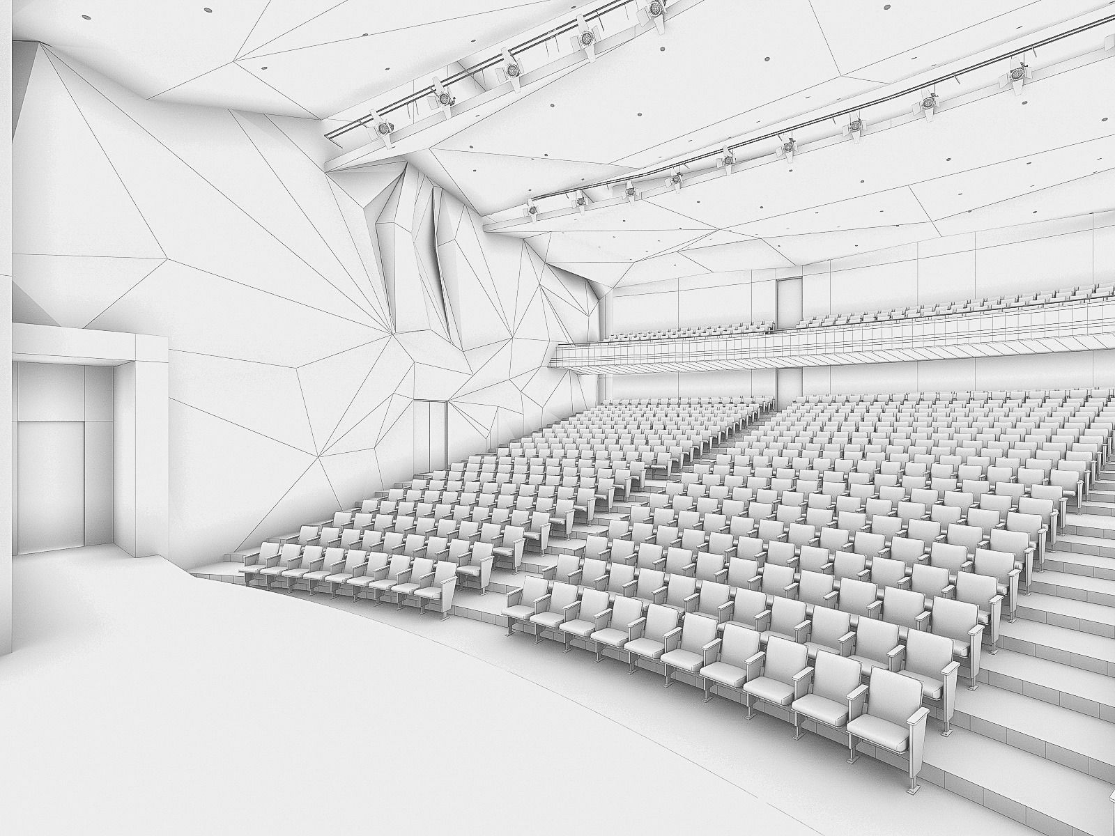 Concert Hall Interior 01 Low-poly 3D model_20