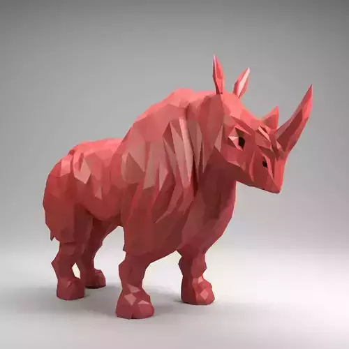 rhino made of polygons