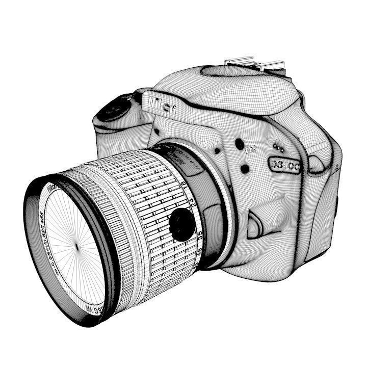 3D Nikon D3400 3D model_1