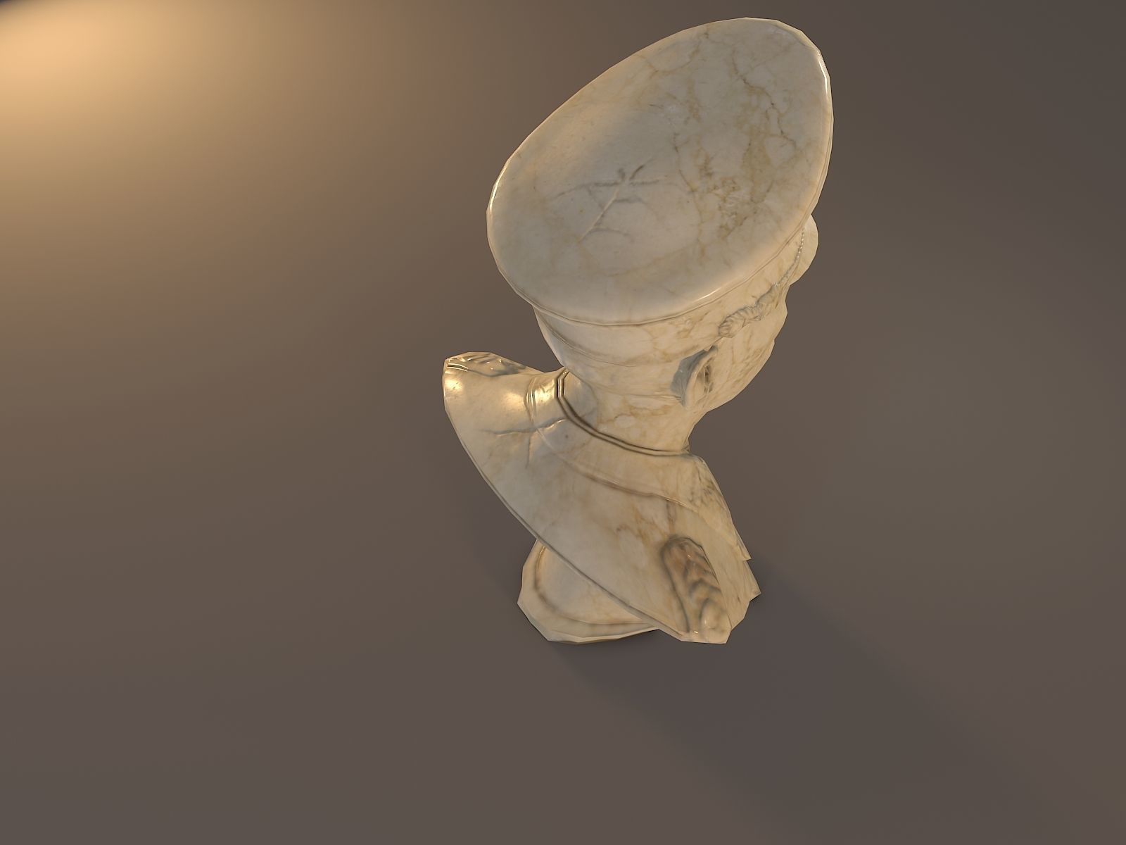 Erwin Rommel Bust Low Poly Low-poly 3D model_21