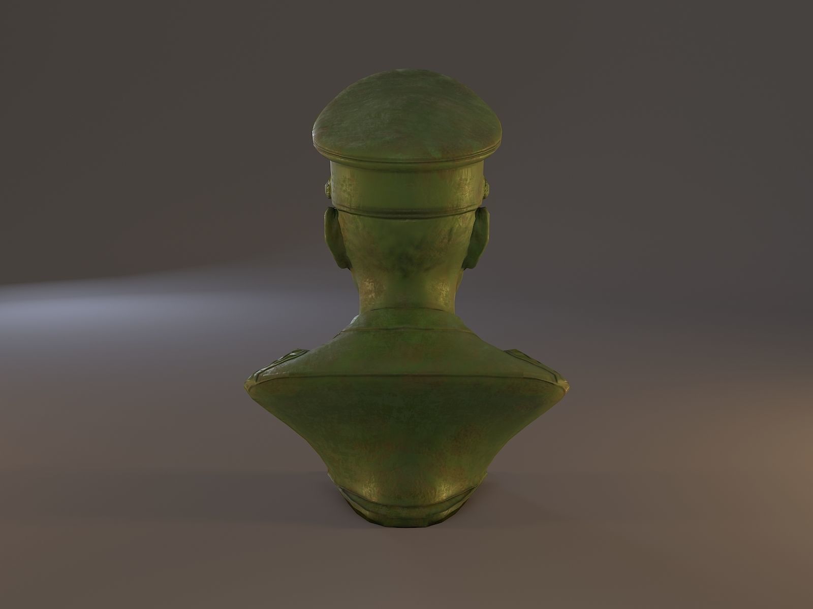 Erwin Rommel Bust Low Poly Low-poly 3D model_27