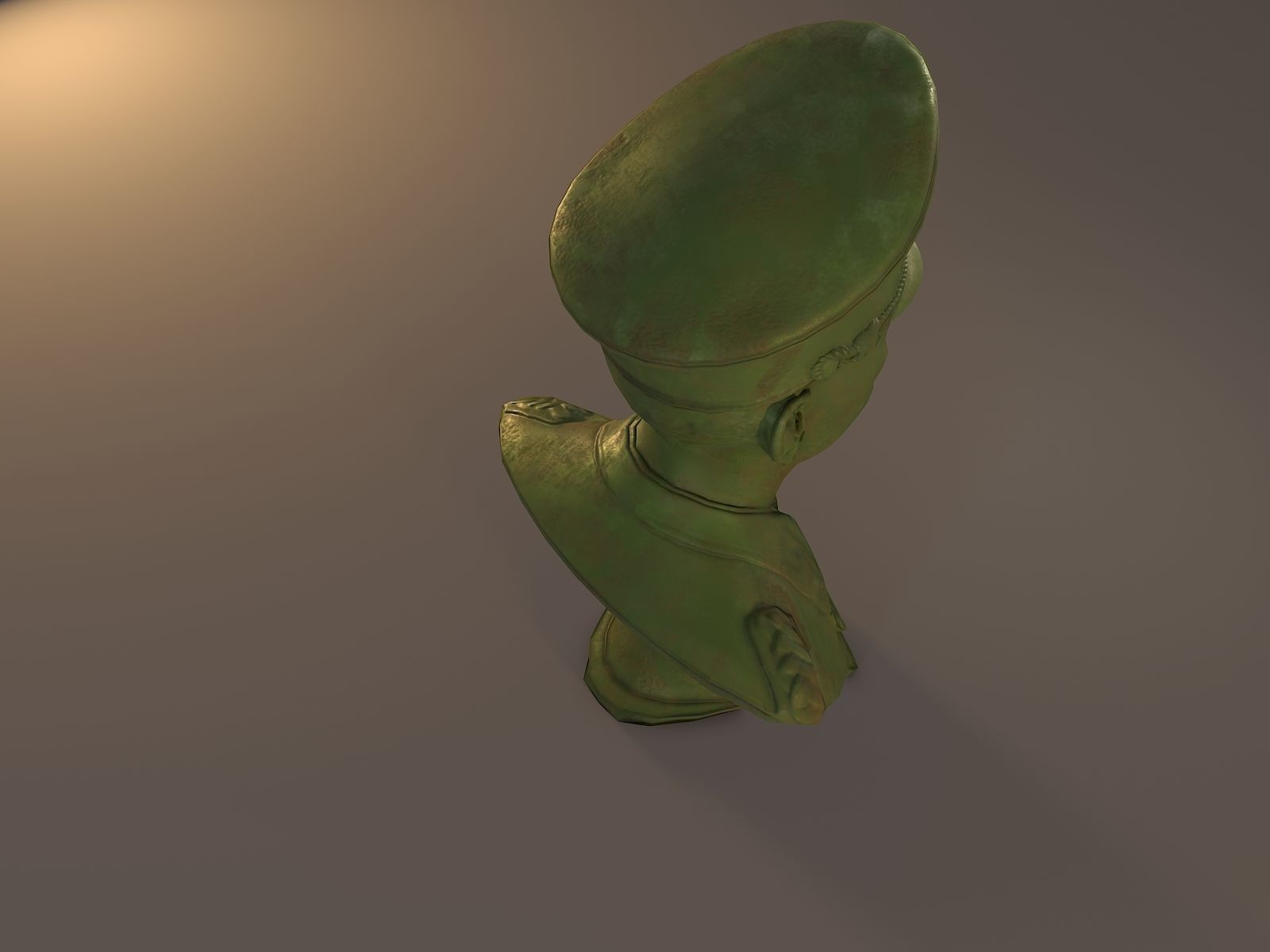 Erwin Rommel Bust Low Poly Low-poly 3D model_43