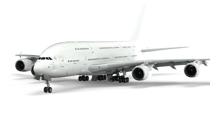 Airbus A380 clearpaint - element 3D 3D model