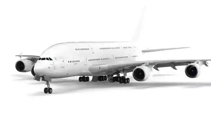 Airbus A380 clearpaint - element 3D 3D model