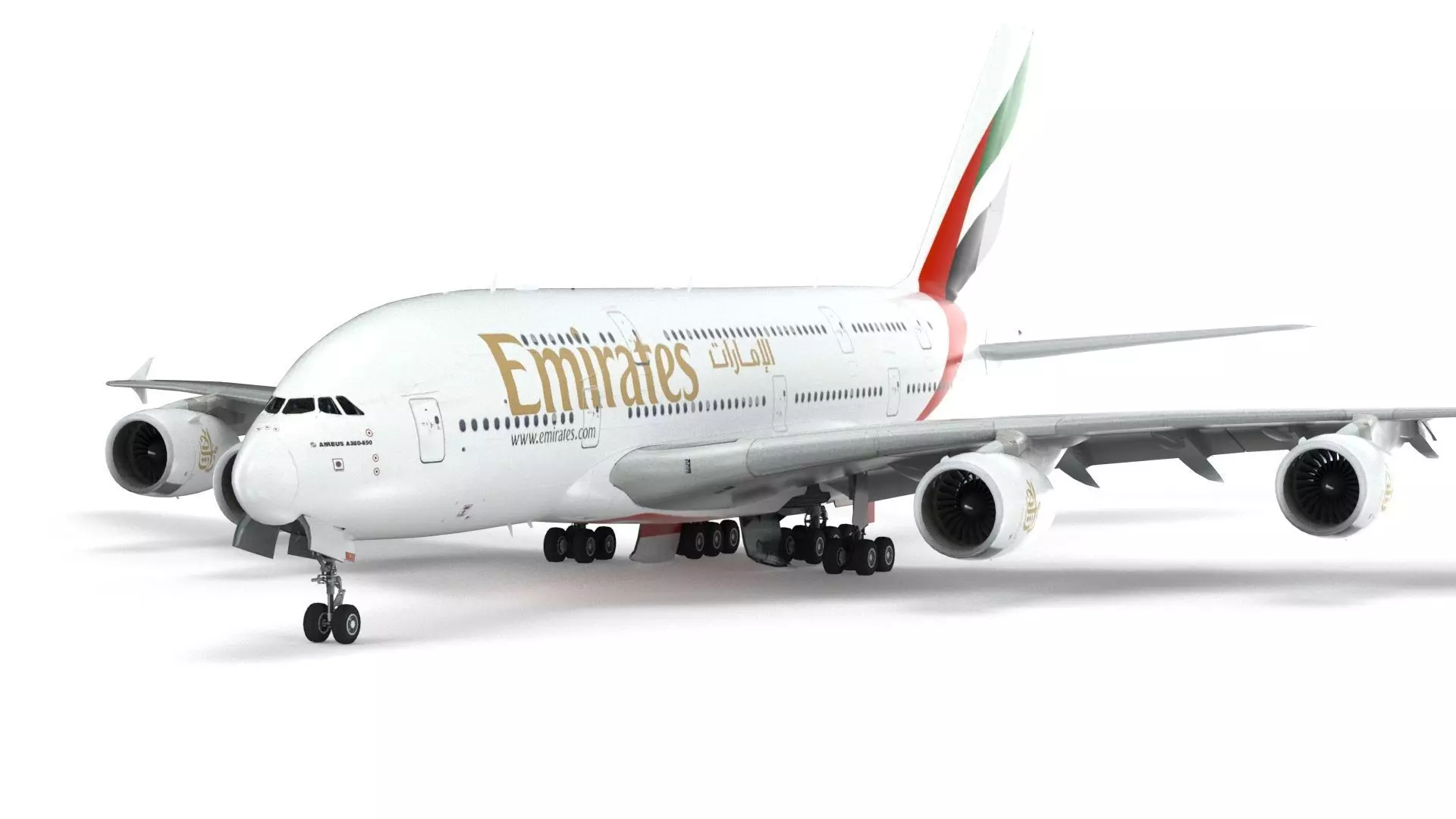 Airbus A380 Fly Emirates - Element 3D 3D model_0