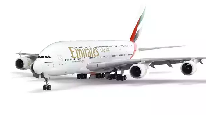 Airbus A380 Fly Emirates - Element 3D