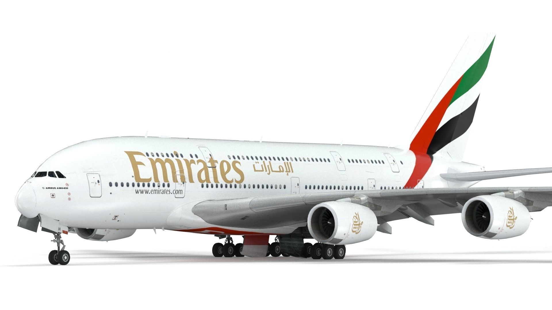 Airbus A380 Fly Emirates - Element 3D 3D model_3